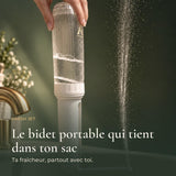 Bidet portable électrique Fresh Jet rempli d'eau au lavabo, jet d'eau doux