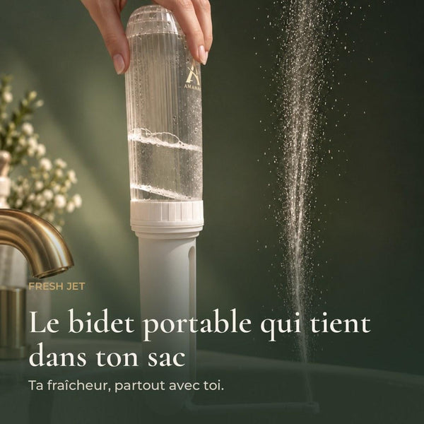 Bidet portable électrique Fresh Jet rempli d'eau au lavabo, jet d'eau doux